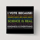I Vote Because... Kindness Is Everything Button