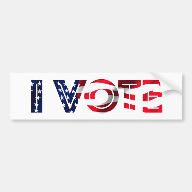 I Vote Bumper Sticker (Front)
