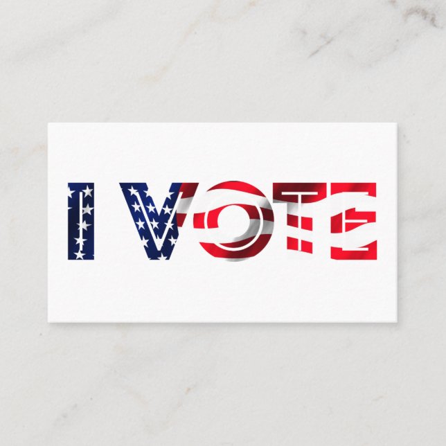 I Vote Business Card (Front)