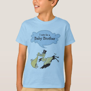 I Vote for a Baby Brother Gender Reveal Party T-Shirt