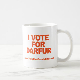 I Vote For Darfur Mug