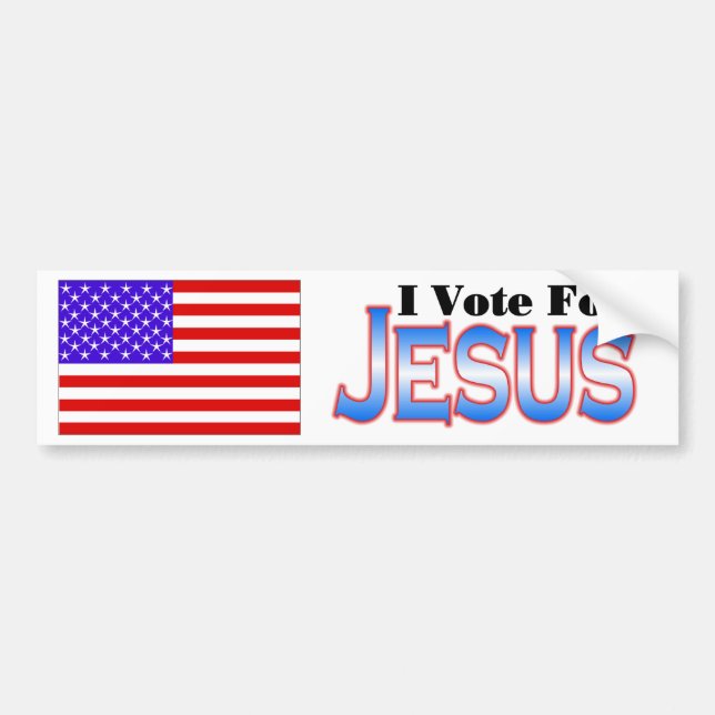 I VOTE for JESUS BUMPER STICKER (Front)