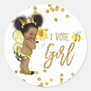 I VOTE GIRL bebe Genre Reveillez jeu étiquette