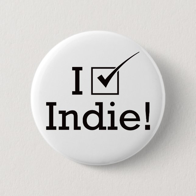 I Vote Indie 2 Inch Round Button (Front)