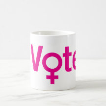 I Vote Mug w Female Symbol