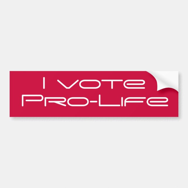 I vote Pro-Life bumper sticker (Front)