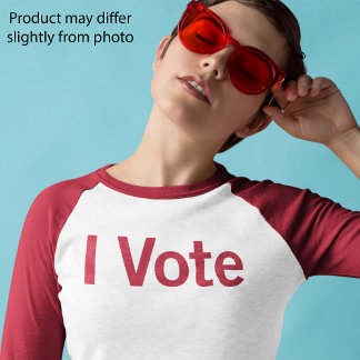 I Vote T-shirt - Red Text