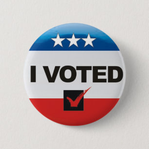 I Voted 2020 Election Day Simple, Non-Partisan 2 Inch Round Button