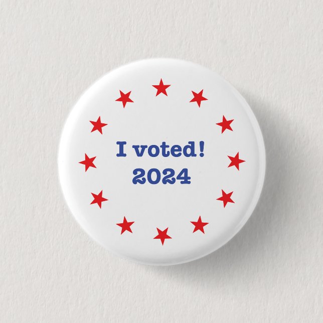 I voted! 2024 1 inch round button (Front)
