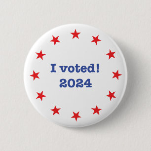 I voted! 2024 2 inch round button