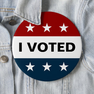 I Voted 2024 Elections 6 Inch Round Button