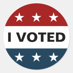 I Voted 2024 Elections Classic Round Sticker