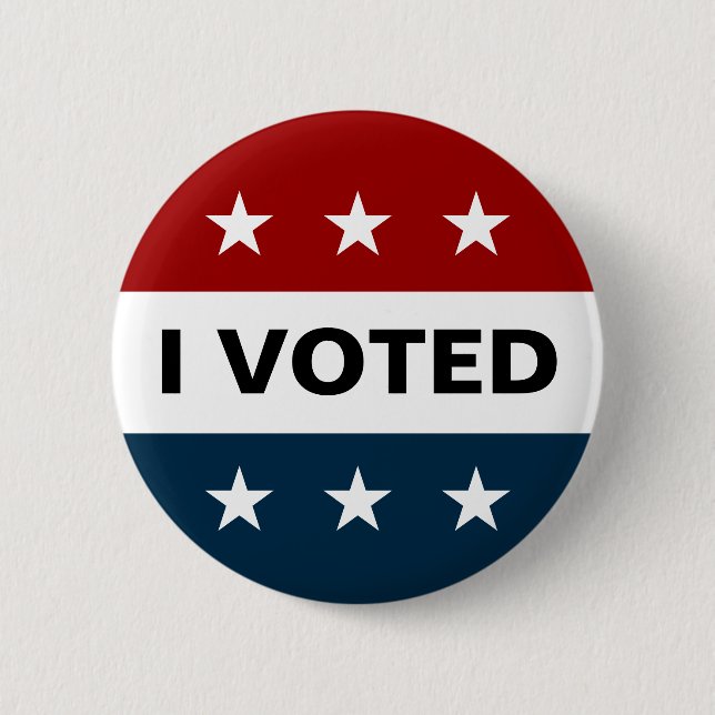 I Voted 2024 Elections Decal 2 Inch Round Button (Front)