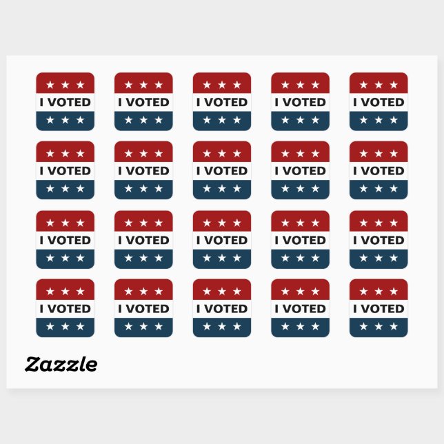 I Voted 2024 Elections Decal Square Sticker (Sheet)