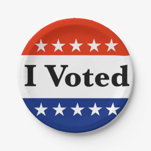 I Voted 2024 Elections Paper Plate