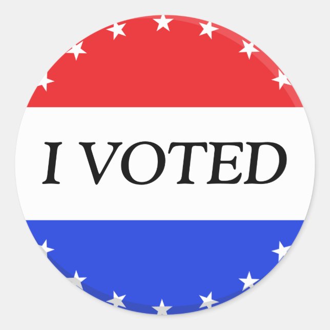 I Voted 2024 Elections With America Flag Classic Round Sticker (Front)