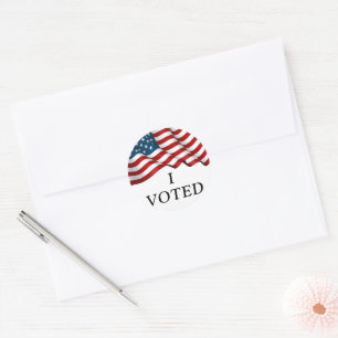I Voted 2024 Elections With America Flag Classic Round Sticker
