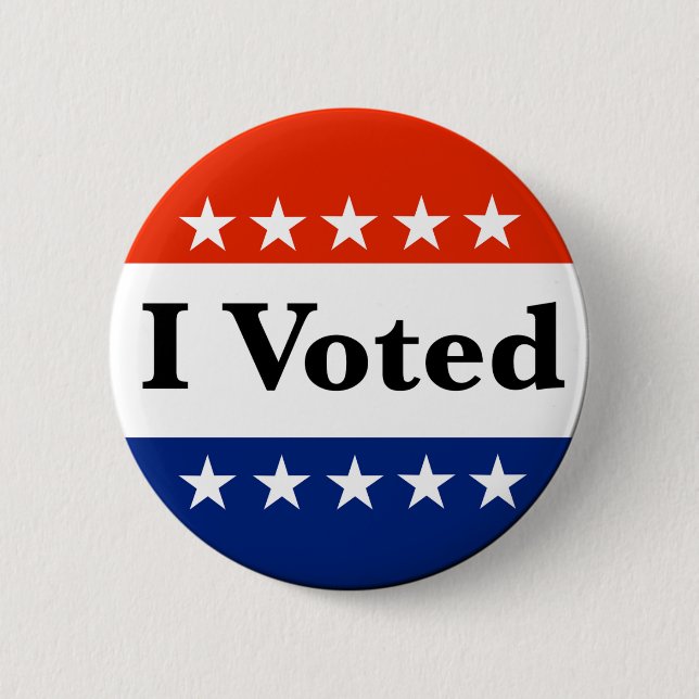 I Voted 2026 Elections 2 Inch Round Button (Front)
