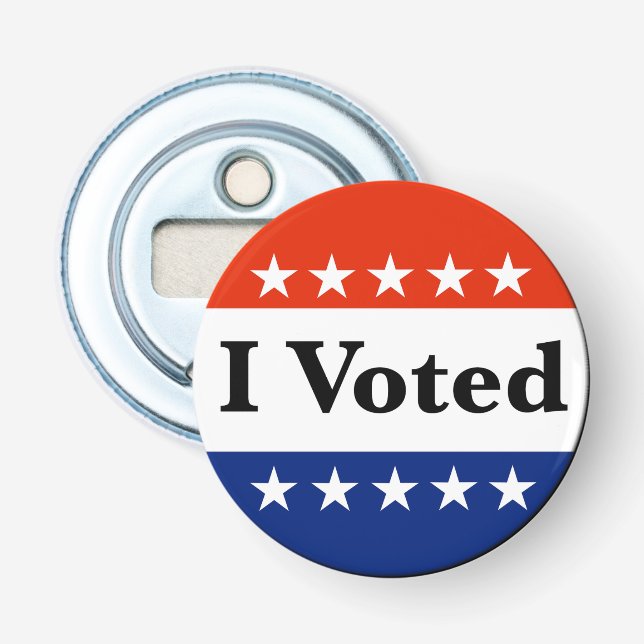 I Voted 2026 Elections Bottle Opener (Front)