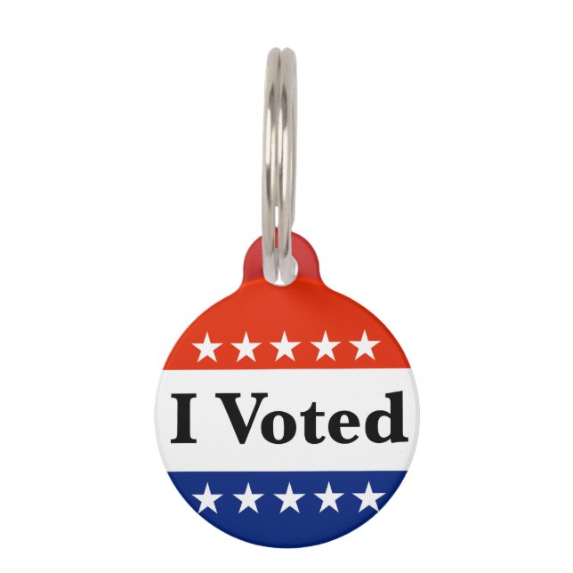 I Voted 2026 Elections Pet Tag (Front)