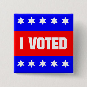 I Voted 2 Inch Square Button