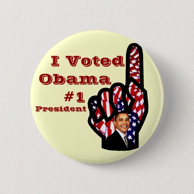 I Voted,Barack Obama_ 2 Inch Round Button (Front)