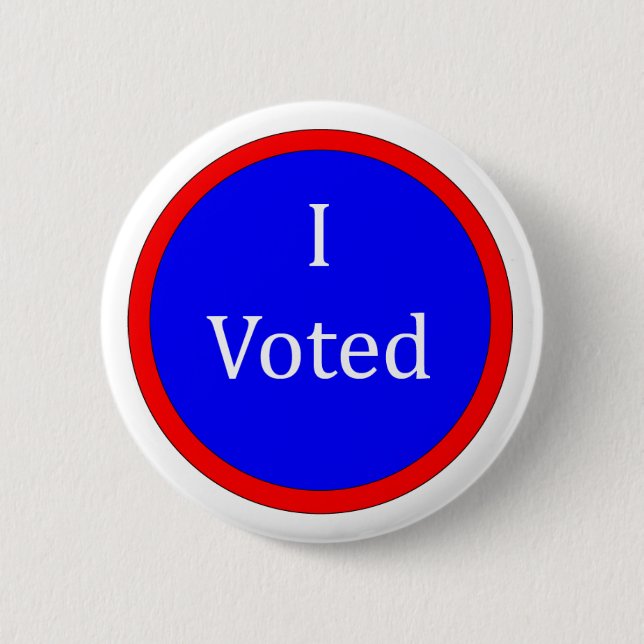 I Voted Blue 2 Inch Round Button (Front)