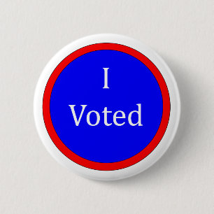 I Voted Blue Button