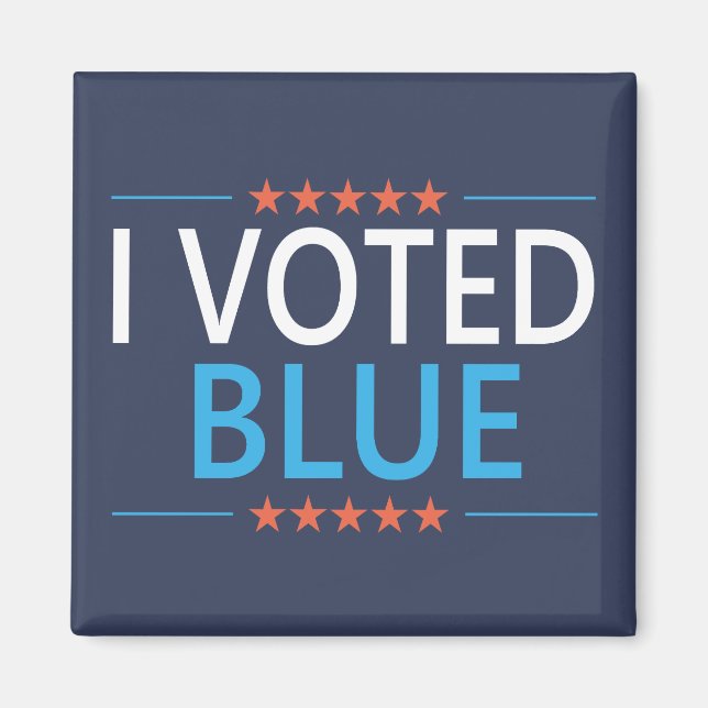 I Voted Blue Democrat Magnet (Front)
