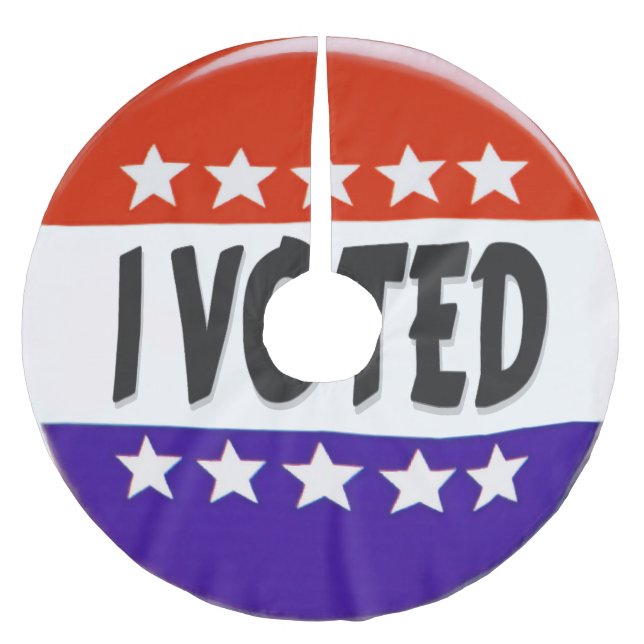 I Voted Brushed Polyester Tree Skirt (Front)