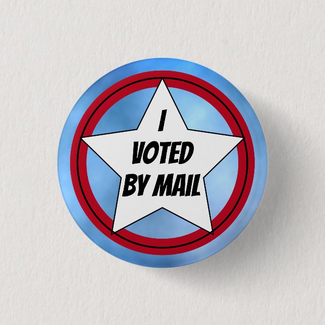 I Voted by Mail 1 Inch Round Button (Front)