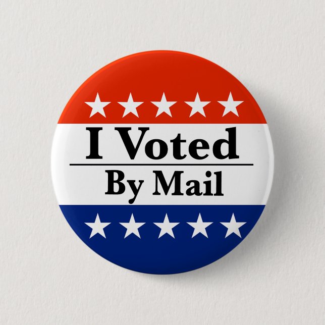 I Voted By Mail 2 Inch Round Button (Front)