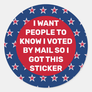 'I voted by mail' elections Classic Round Sticker