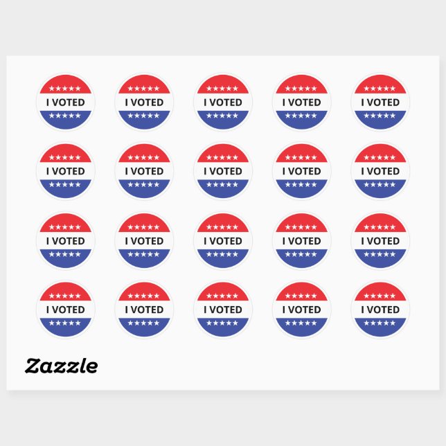 I voted classic round sticker (Sheet)