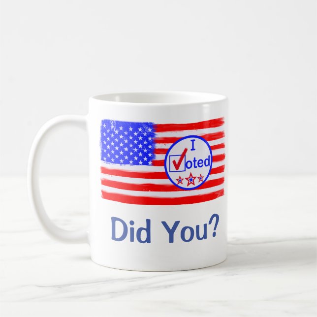 “I Voted, Did You?” Voting Rights Mug (Left)