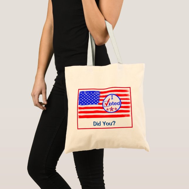“I Voted, Did You?” Voting Rights Tote Bag  (Front (Product))