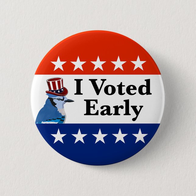 I Voted Early 2026 Elections 2 Inch Round Button (Front)
