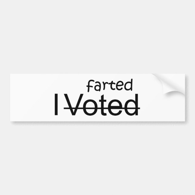 I Voted / Farted Bumper Sticker (Front)