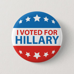 I Voted For Hillary 2 Inch Round Button