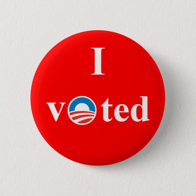 I Voted for Obama 2 Inch Round Button (Front)