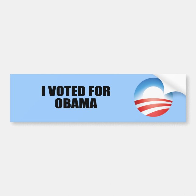 I VOTED FOR OBAMA BUMPER STICKER (Front)