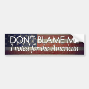 I voted for the American Bumper Sticker