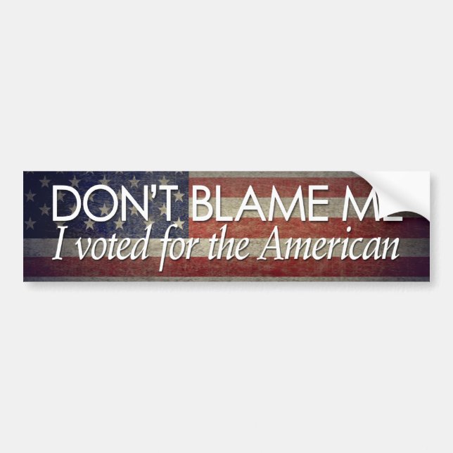 I voted for the American Bumper Sticker (Front)