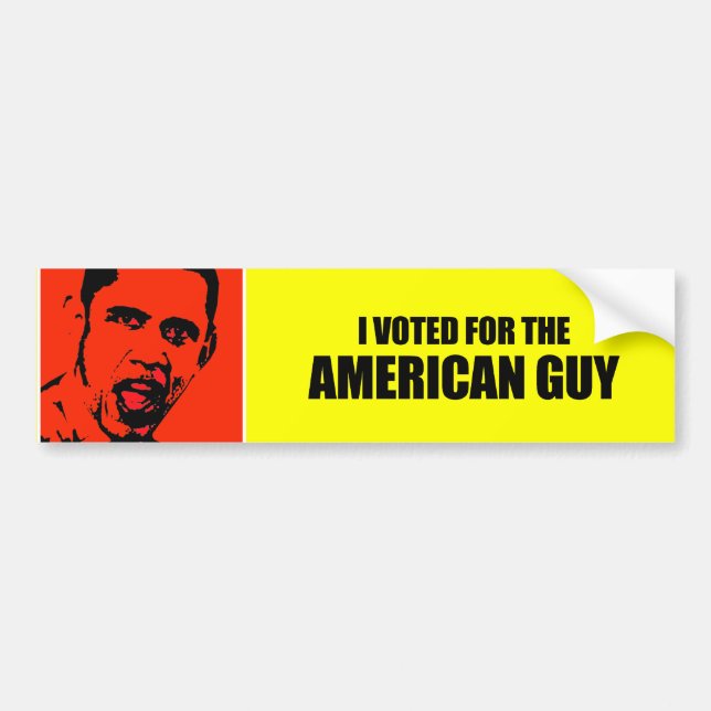 I voted for the American Guy Bumper Sticker (Front)