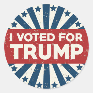 I Voted For Trump Classic Round Sticker