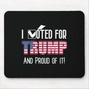 I Voted For Trump Patriotic Flag Patriot American Mouse Pad