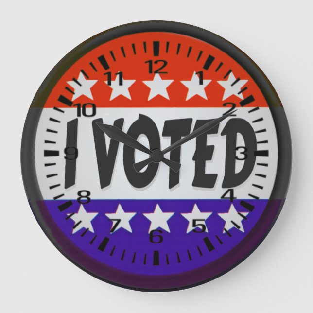 I Voted Large Clock (Front)