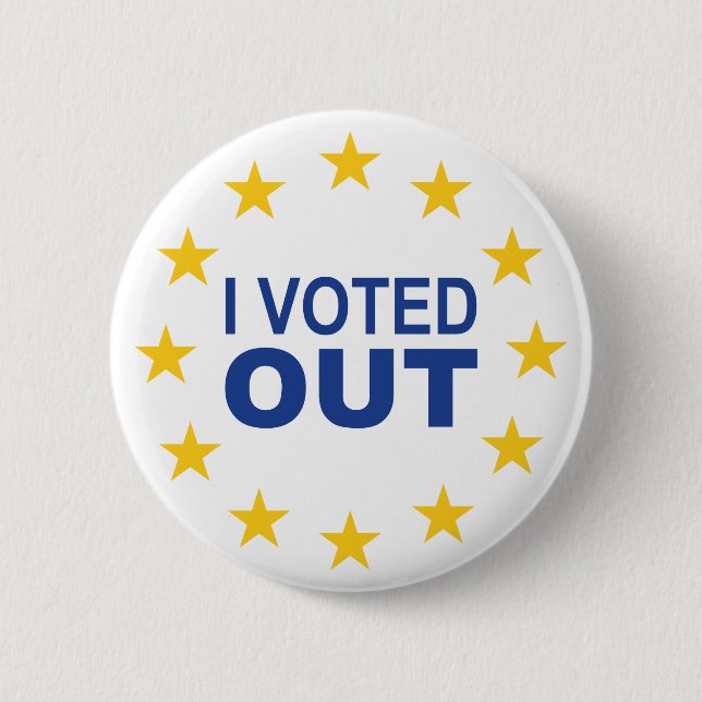 I Voted OUT 2 Inch Round Button (Front)
