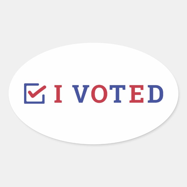 I VOTED OVAL STICKER (Front)