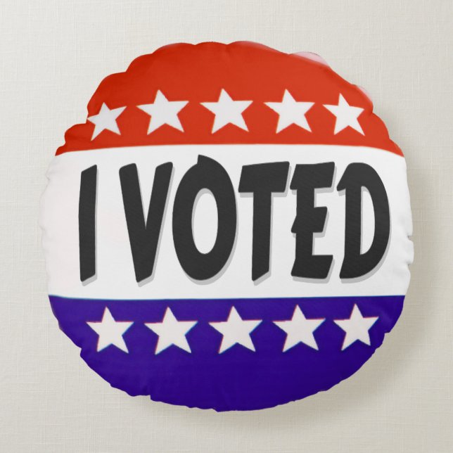 I Voted Round Pillow (Front)